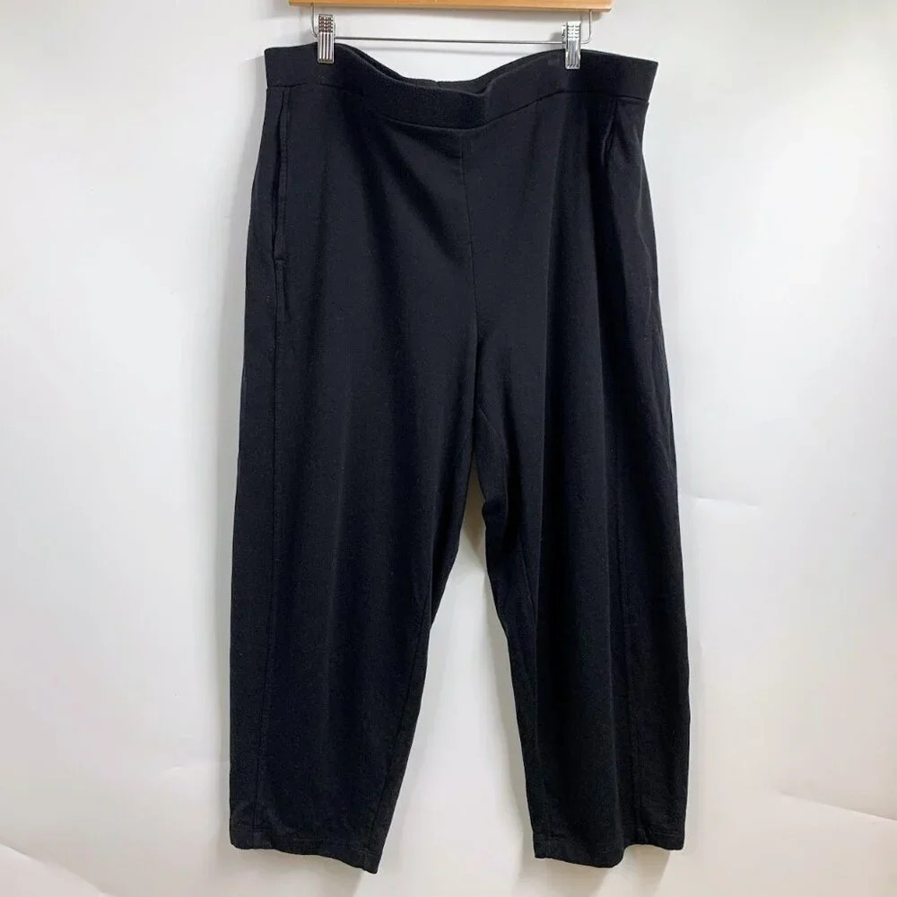 Eileen Fisher Women's Venus Slouch Elastic Waist Cropped‎ Pant Size 1X